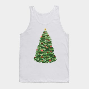 Christmas Tree of Books Tank Top